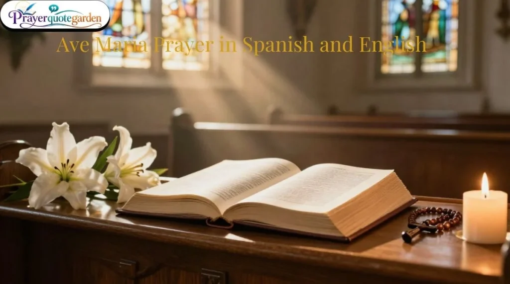Ave Maria Prayer in Spanish and English