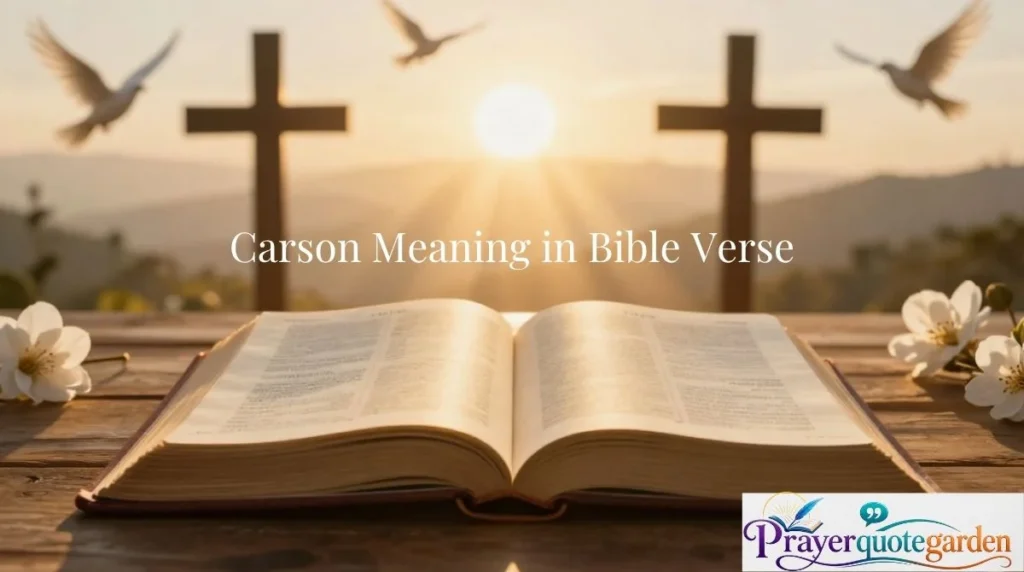 Carson Meaning in Bible Verse