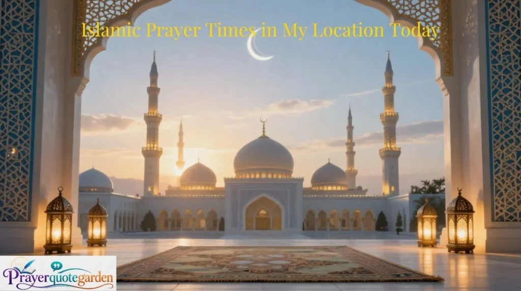 Islamic Prayer Times in My Location Today