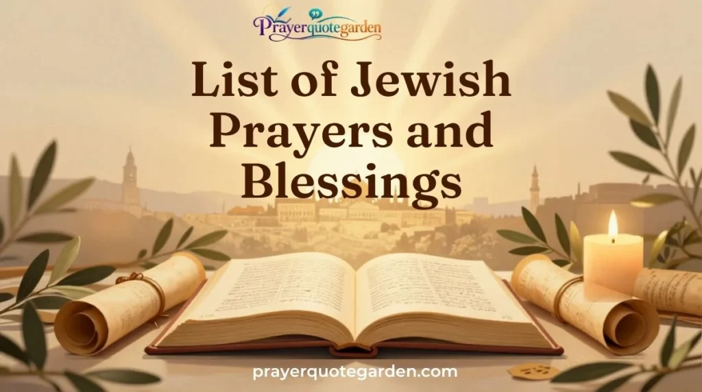 List of Jewish Prayers and Blessings