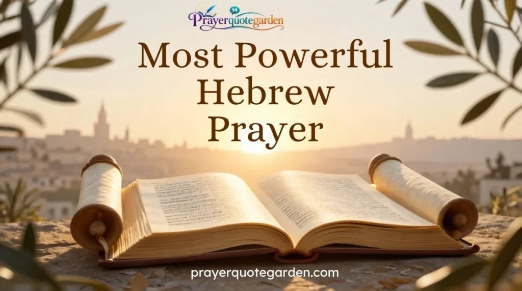 Most Powerful Hebrew Prayer
