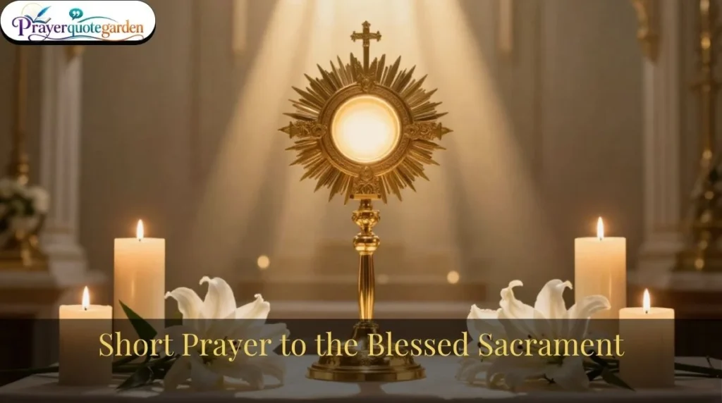 Short Prayer to the Blessed Sacrament